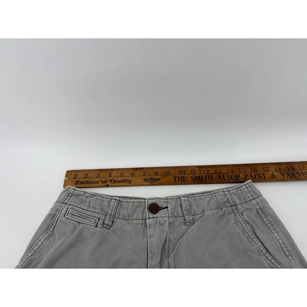 American Eagle Shorts, Gray Chino, Classic, Distressed Longer, Men's Size 30